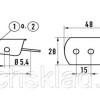 Засувка нержавіюча 4/80F A2 AISI 305 (170 х 48 мм) Засувка нержавіюча 4/80F A2 AISI 305 (170 х 48 мм)