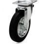 Колесо резинове з поворотним кронштейном з майданчиком 200 мм (посилений кронштейн)
