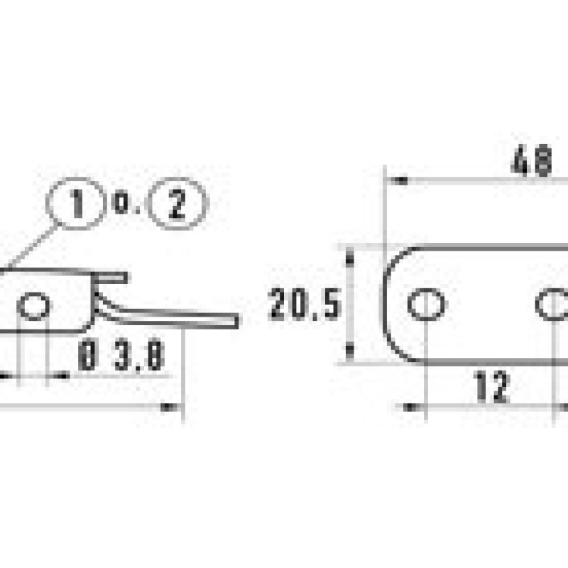 Засувка оцинкована 2/55/60F (154 х 36 мм)