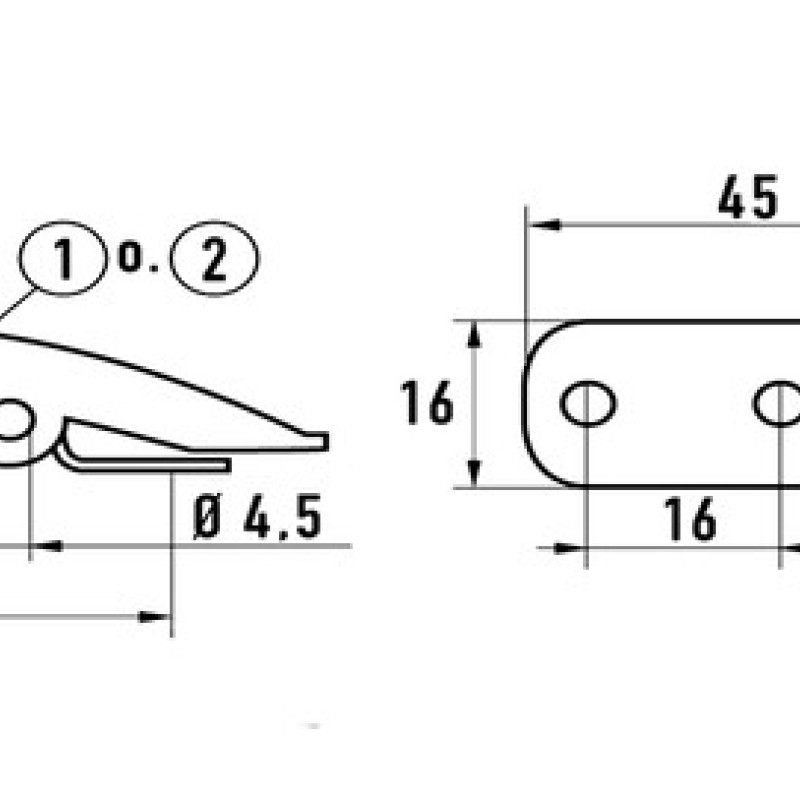 Засувка оцинкована 3/70F (131 х 30 мм)