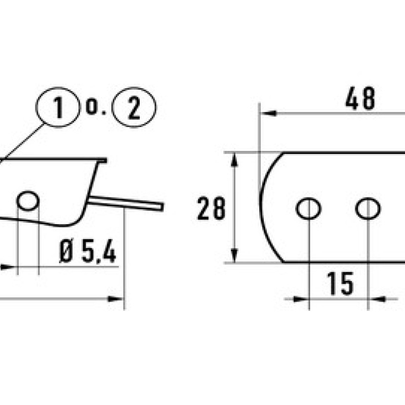 Засувка оцинкована 4/80F (170 х 48 мм)
