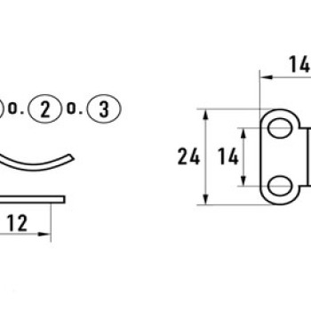 Засувка оцинкована 42 (62 х 24 мм)