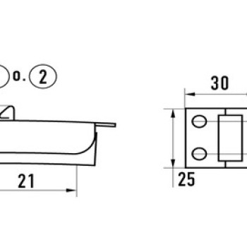 Засувка оцинкована 65F (110-126 х 25 мм)