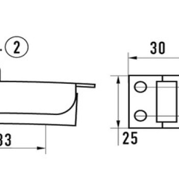Засувка оцинкована 80F (135-155 х 25 мм)