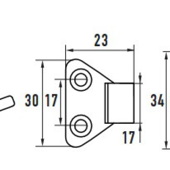 Засувка оцинкована 702S (120-143 х 33 мм)