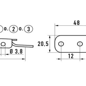 Засувка нержавіюча 2/55/60 A2 AISI 305 (154 х 36 мм)