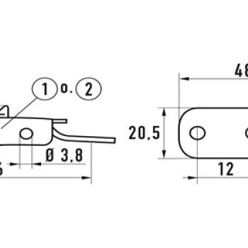 Засувка неіржавка 2/55/60F A4 AISI 316 (154 х 36 мм)