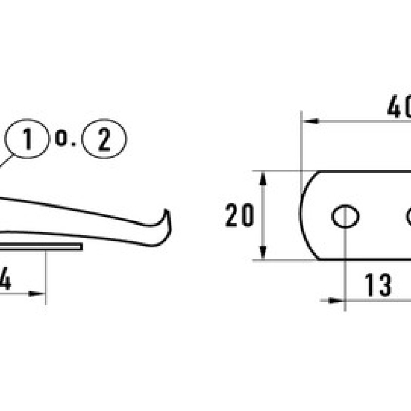 Засувка неіржавка 50 A2 AISI 305 (125 х 30 мм)