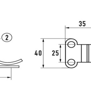 Засувка нержавіюча 44 SP A2 AISI 305 (109 х 40 мм)