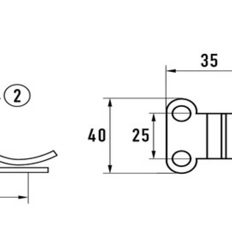 Засувка нержавіюча 44 SP A2 AISI 305 (109 х 40 мм)