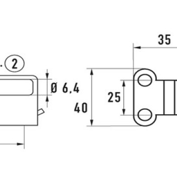 Засувка нержавіюча 44 SP+PC А2 AISI 305 (109 х 40 мм)