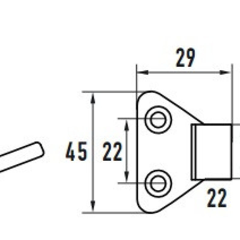 Засувка нержавіюча 703 L (174-193 x 45 мм)