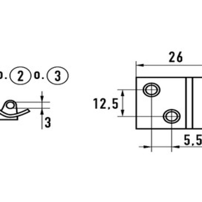 Засувка неіржавка 2/50 А2 AISI 305 (96 х 38 мм)