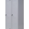 Шафа для одягу (1800х800х500 мм) металева двокамерна, однорівнева, без пдв
