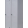 Шафа для одягу (1800х800х500 мм) металева двокамерна, однорівнева, без пдв
