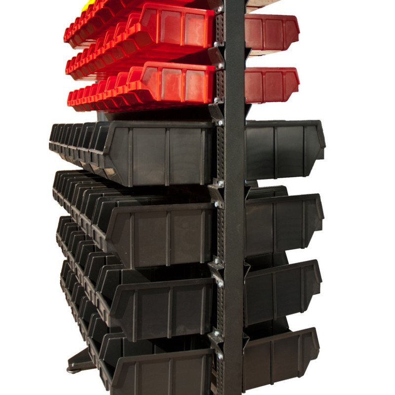 Стійка двостороннього стелажа для метизів 1500 мм без ящиків і поперечок