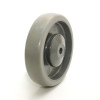 Колесо з еластичної сірої гуми діаметром 125 мм