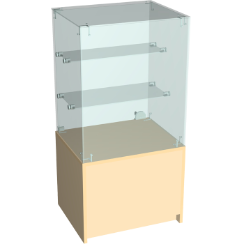 Прилавок торговий із надбудовою зі скла 500