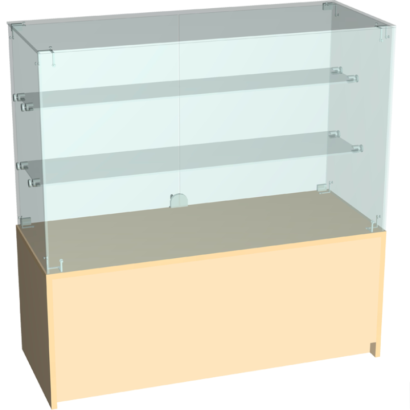 Прилавок торговий із надбудовою зі скла 1000