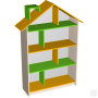 Стелаж для іграшок Будиночок