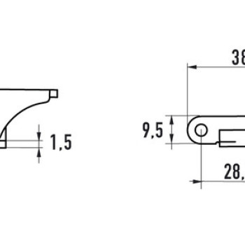 Засувка неіржавка 0/30 А4 AISI 316 (88 x 38 мм)