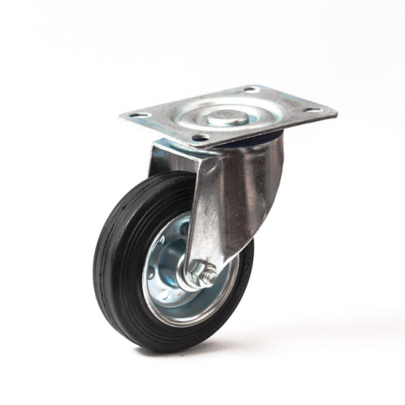 Колеса з поворотним кронштейном з майданчиком 100 мм (посилений кронштейн)