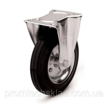 Колесо з неповоротним кронштейном 80 мм для візків (посилений кронштейн)