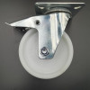 Колеса поворотні з гальмом, підшипник ковзання 125 мм, поліпропілен (180 кг навантаження)
