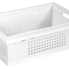 Ящик пластиковий 600*400*200 білий перфорований Е2