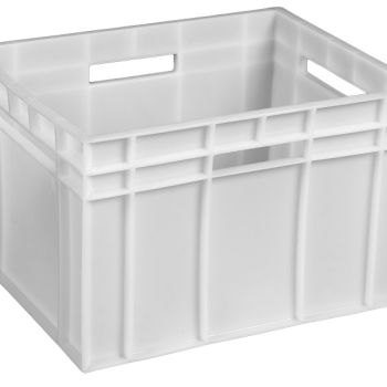 Ящик пластиковий 433*347*283 білий суцільний