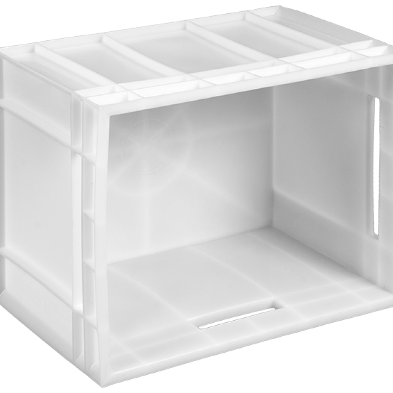 Ящик пластиковий 433*347*283 білий суцільний