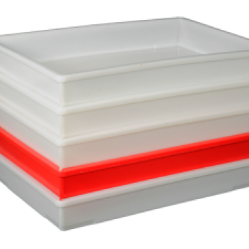 Ящик пластиковий 600х400х80 СІРИЙ