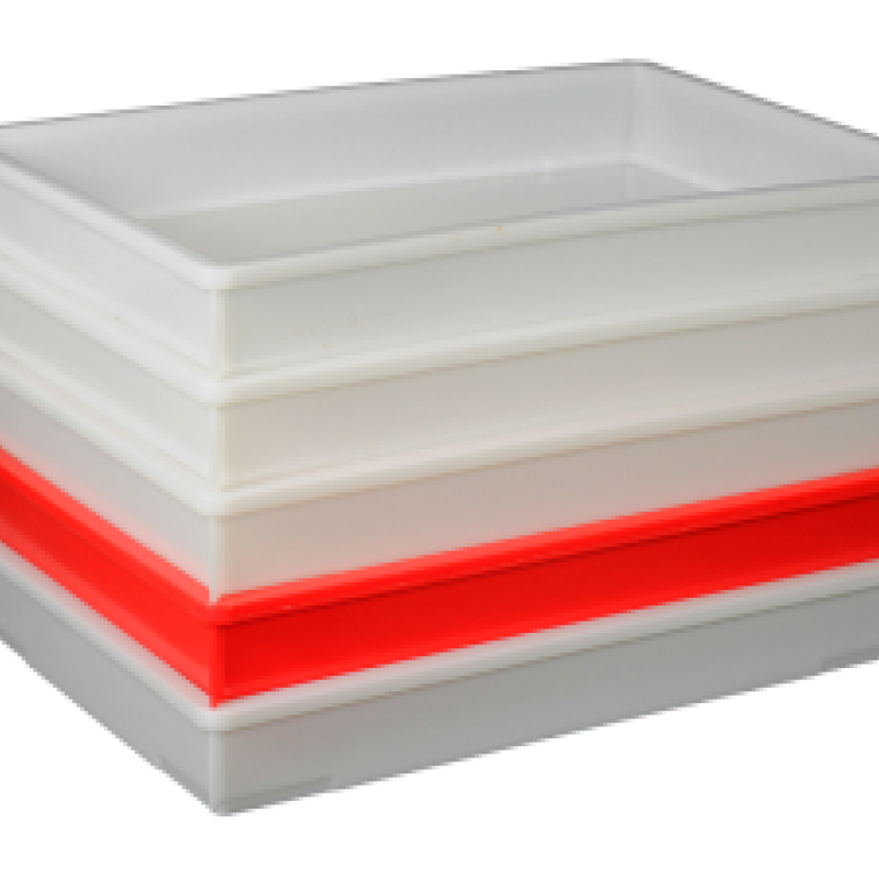 Ящик пластиковий 600х400х80 СІРИЙ