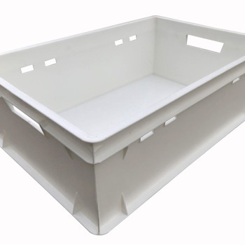 Ящик пластиковий 600*400*200 Є2 суцільний білий