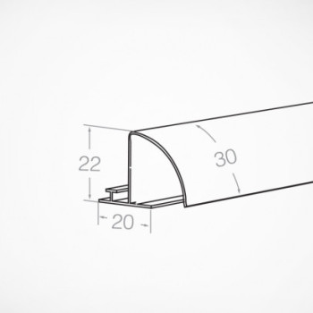 PRO30 Закруглений профіль на полицю