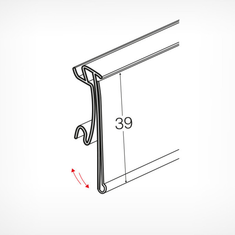 HSAC39 Цінникотримач для полиць