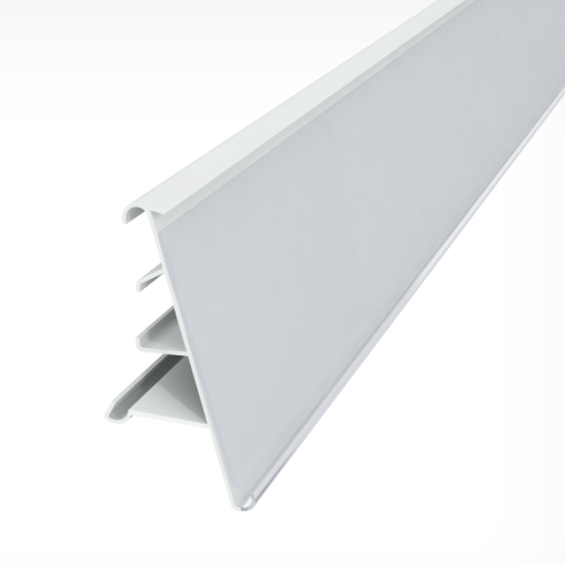 LF39 Цінникотримач для полиць холодильників Linde, 1250 мм, білий