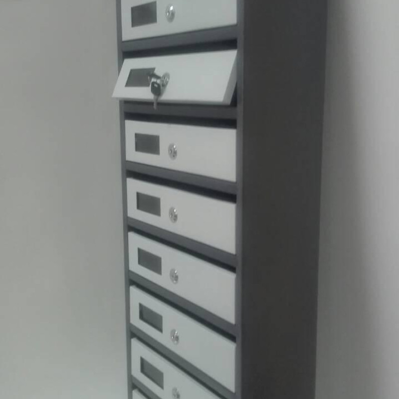 Скринька поштова на 9 квартир із задньою стінкою