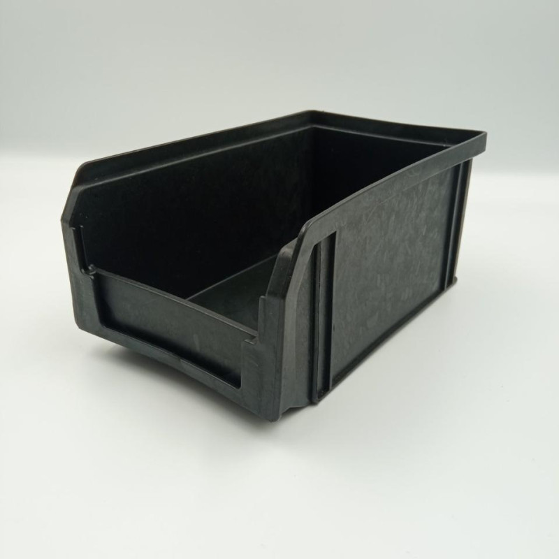 Ящик контейнер 702 ПРЕМІУМ 170х100х70 мм складський для зберігання метизів чорний