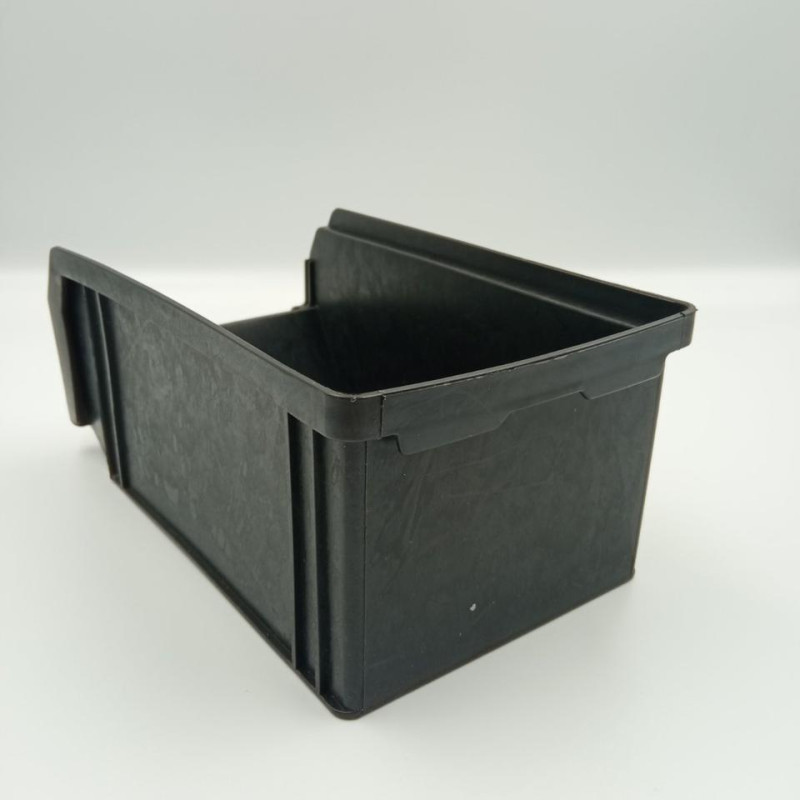 Ящик контейнер 702 ПРЕМІУМ 170х100х70 мм складський для зберігання метизів чорний