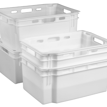 Ящик пластиковий білий 600х400х270 мм