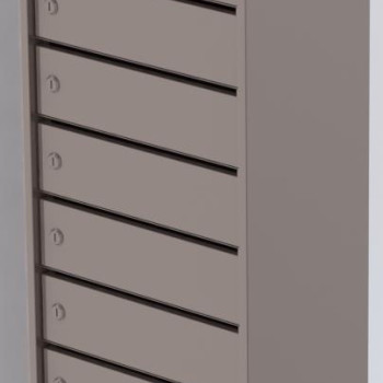 Ящики антивандальні поштові від 5 до 10 квартир із задньою стінкою