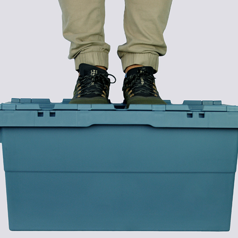 Ящик пластиковий з кришкою  600х400х240 первинний N6423-ALC