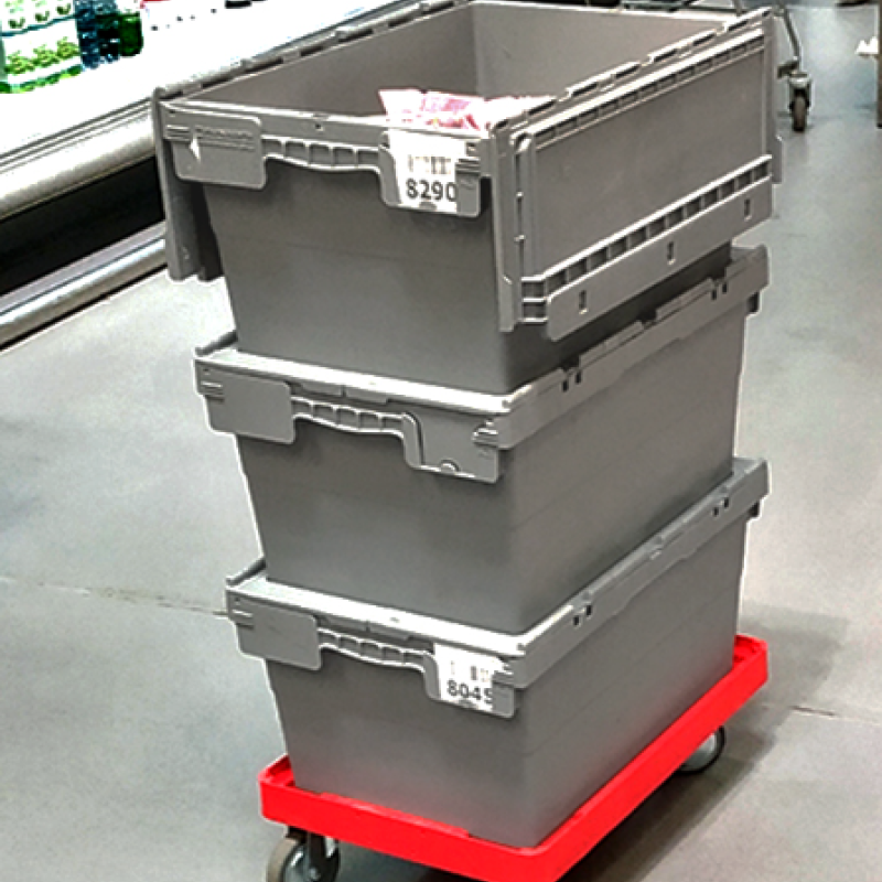 Ящик пластиковий з кришкою  600х400х240 первинний N6423-ALC