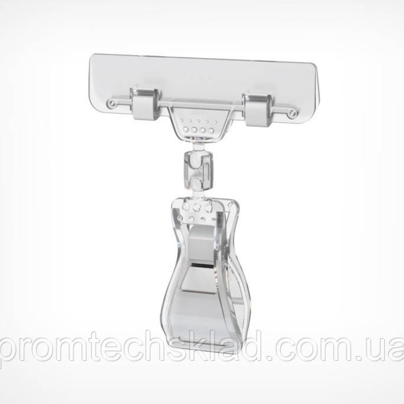 Цінникотримач на прищіпці з широким зажимом FX-CLAMP 0, Прозорий Прозорий, 100