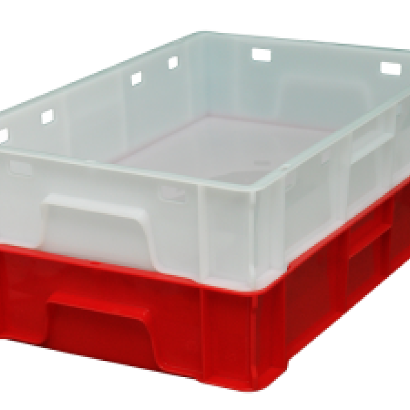 Ящик пластиковий 600*400*120 мм білий Е1