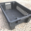 Ящик пластиковий 600х400х200 чорний перфорований втор.