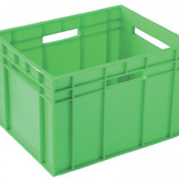 Ящик пластиковий 433*347*283 кольоровий вторинний суцільний
