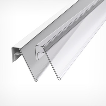 KE39 Цінникотримач для кріплення на кошики з металевих прутів, 1м 1330