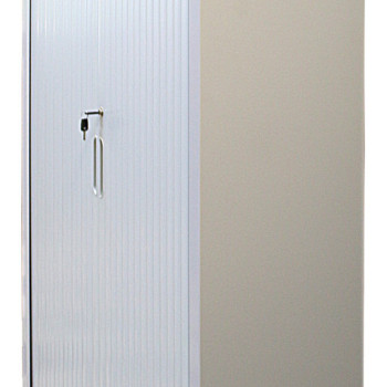 Металева офісна шафа з дверима типу жалюзі